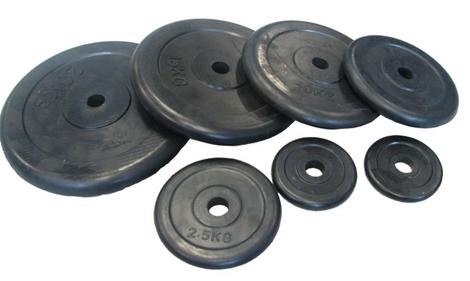 Gumijots svara disks 31mm 2,5kg
