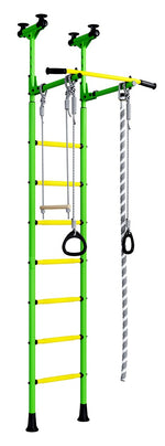 Sporta komplekss (vingrošanas siena) ROMANA Econom 2 zaļi-dzeltens, 243-280x41 cm