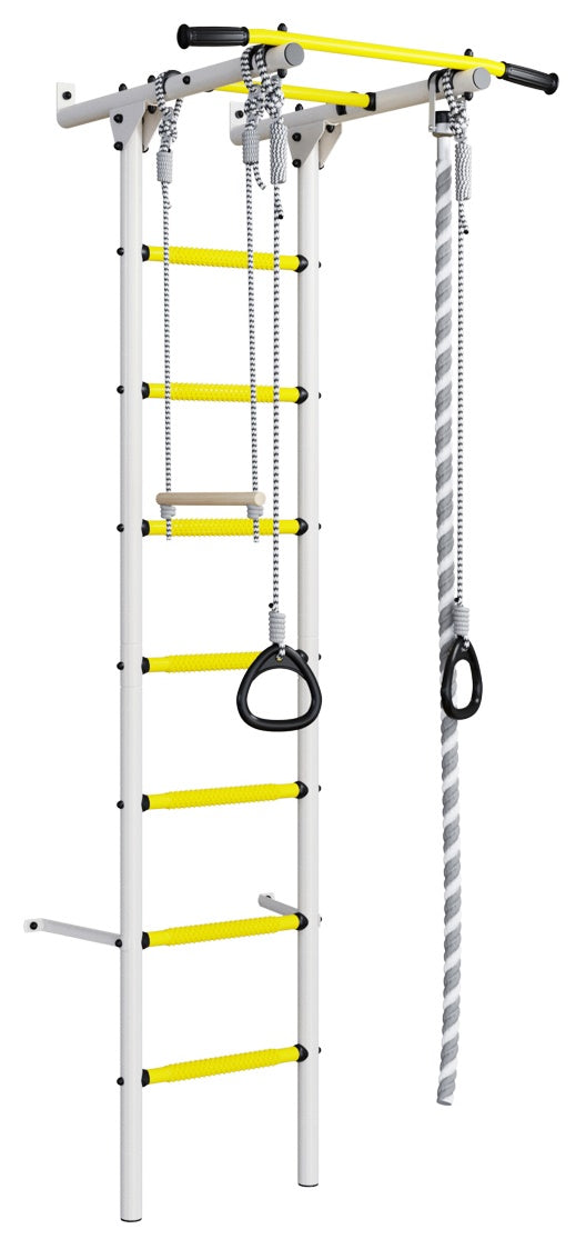 Sporta komplekss (vingrošanas siena) ROMANA Econom 2 zaļi-dzeltens, 243-280x41 cm