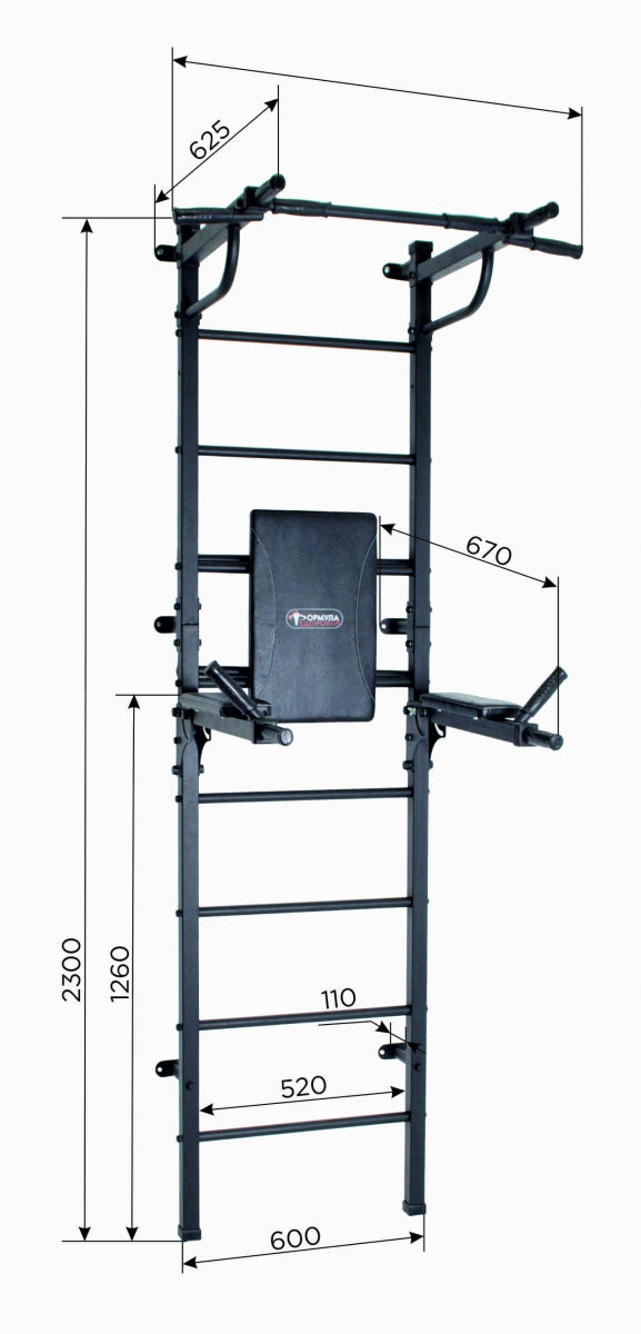 Zviedru siena START, melni, 230x61cm