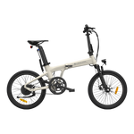 Saliekams elektriskais velosipēds ADO A20S AIR ar priekšējo piekari, Ivory (balts)