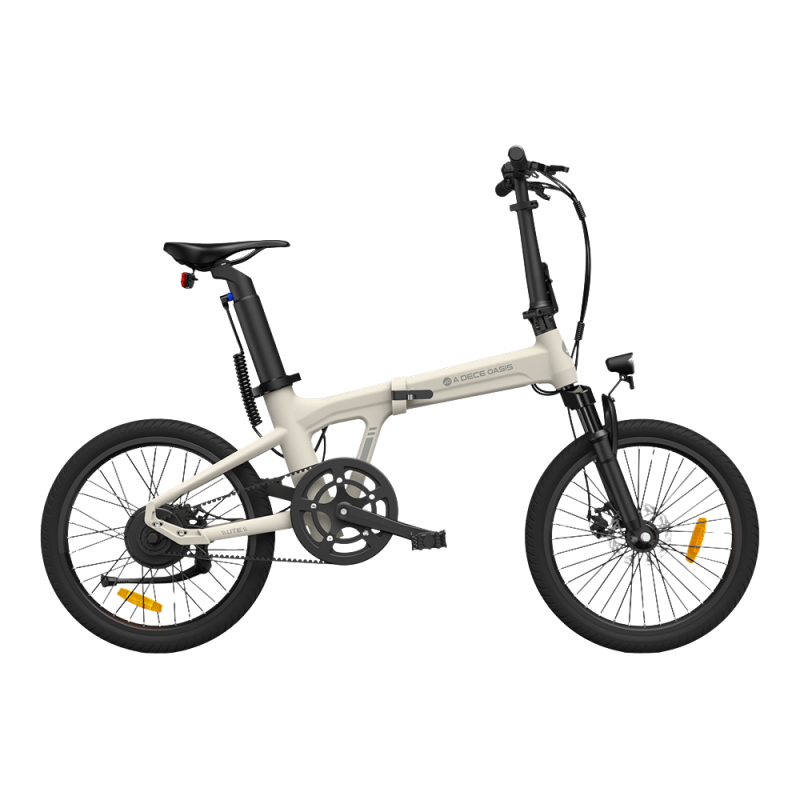 Saliekams elektriskais velosipēds ADO A20S AIR ar priekšējo piekari, Ivory (balts)