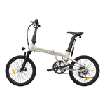 Saliekams elektriskais velosipēds ADO A20S AIR ar priekšējo piekari, Ivory (balts)