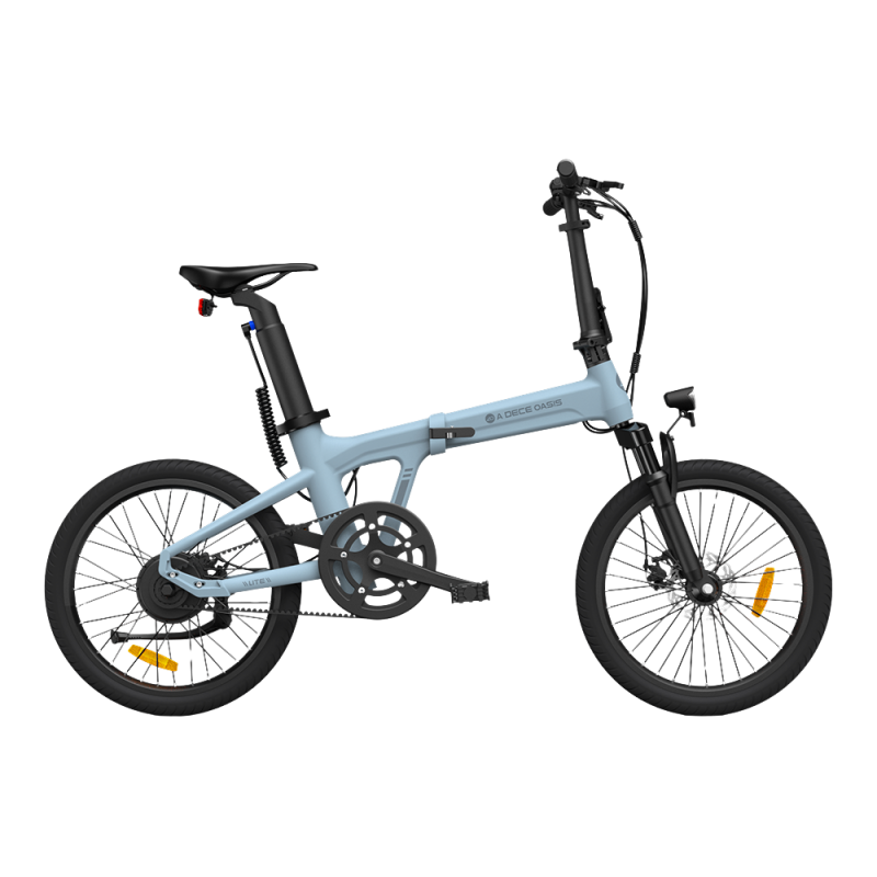 Saliekams elektriskais velosipēds ADO A20S AIR ar priekšējo piekari, zils