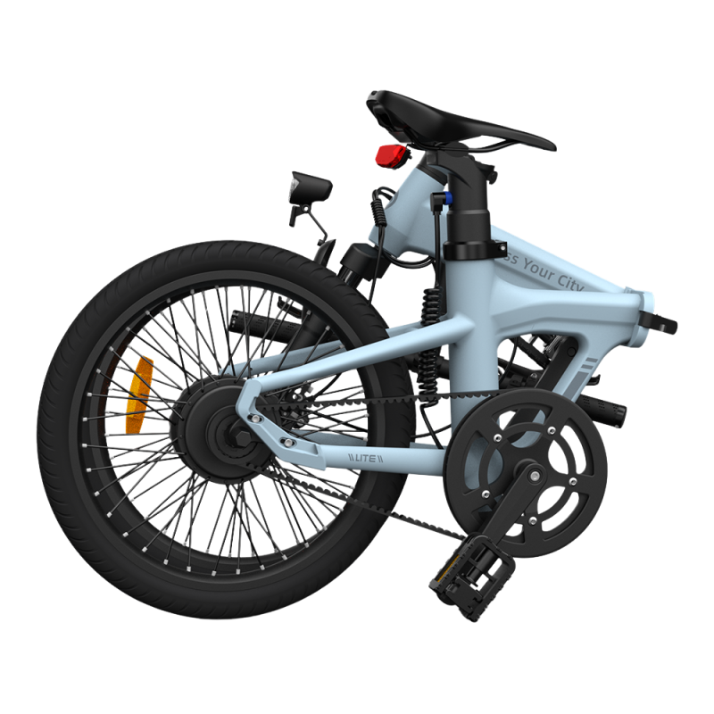 Saliekams elektriskais velosipēds ADO A20S AIR ar priekšējo piekari, zils