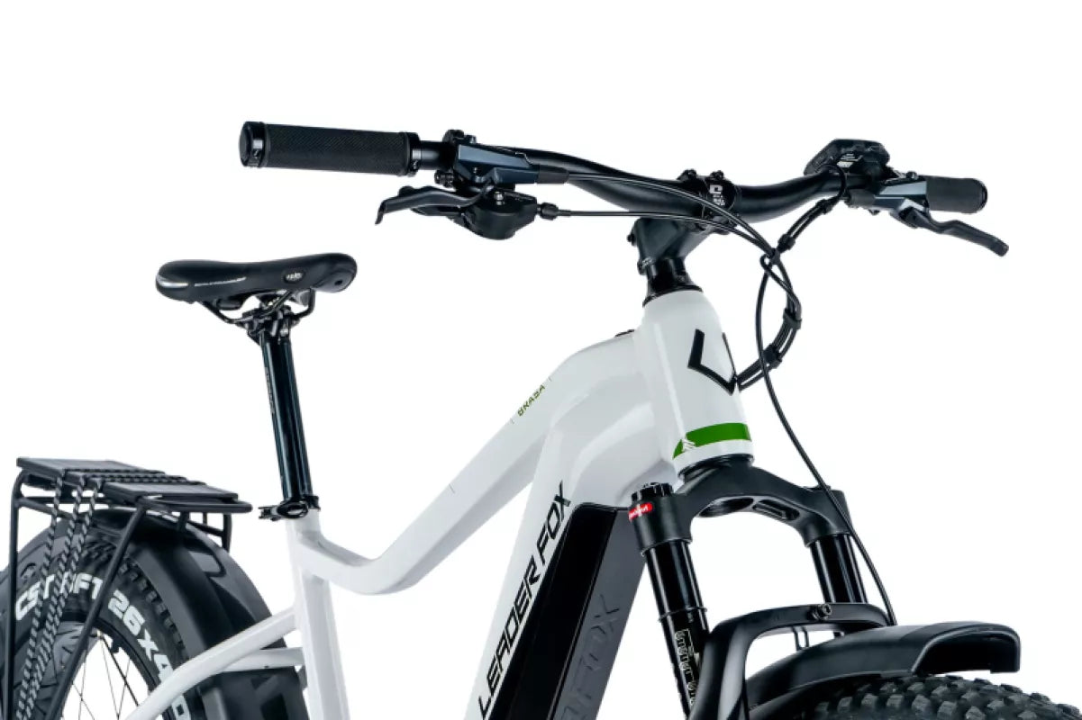 Elektriskais velosipēds LEADER FOX Brasa 26": balts (M)