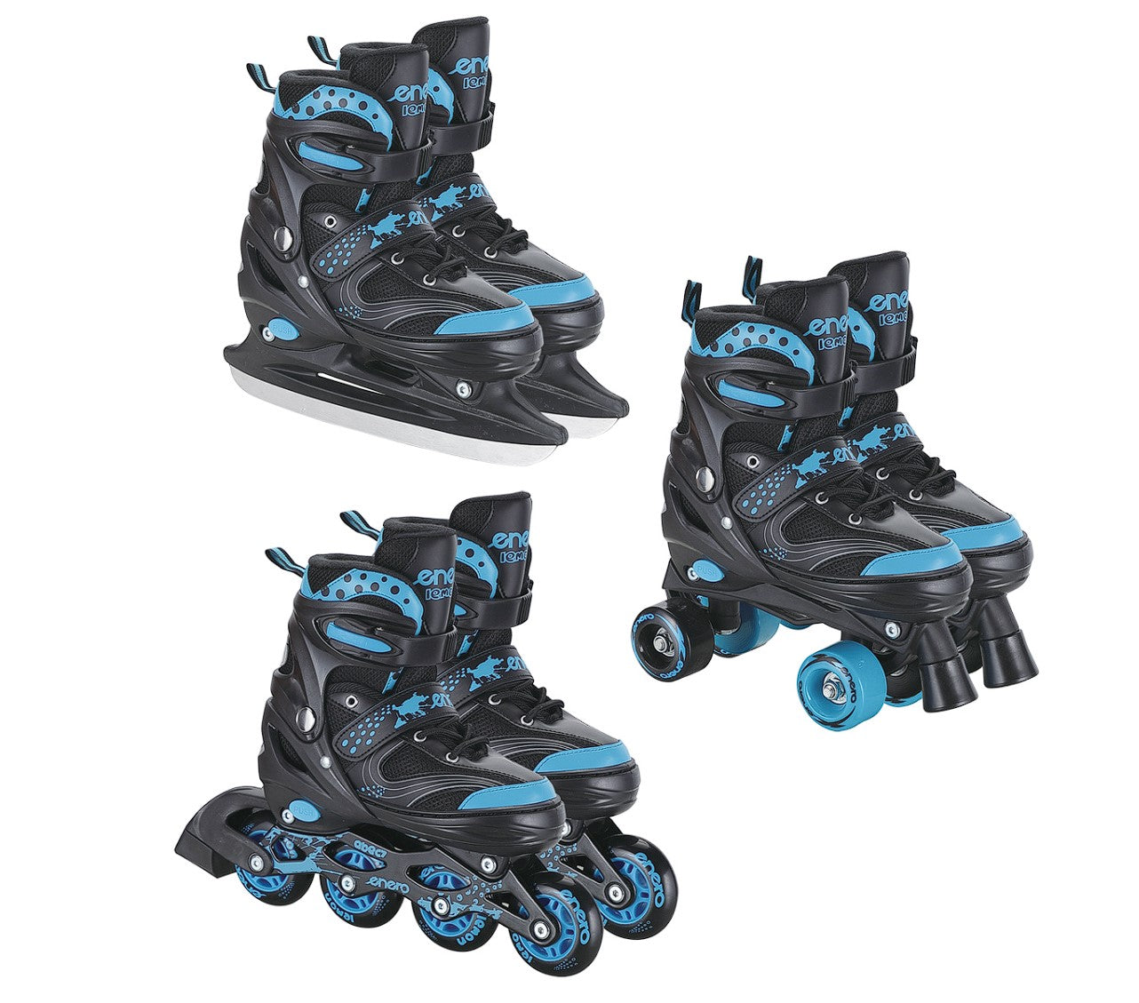 Skrituļslidas/slidas Enero Lemon 3w1 30-33 black  blue