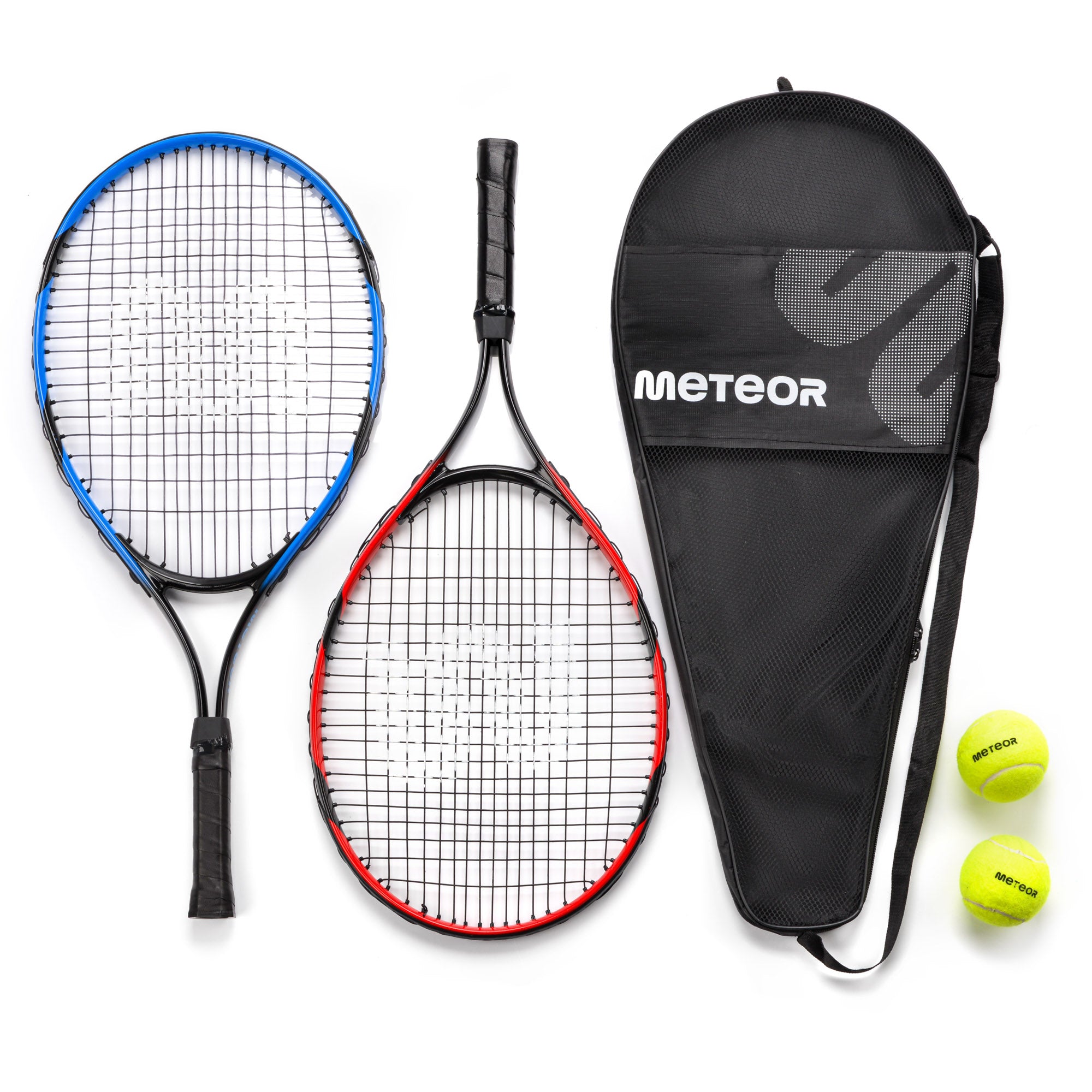 Meteor Clay tenisa komplekts 2 raketes, 2 bumbiņas, 23 izmērs