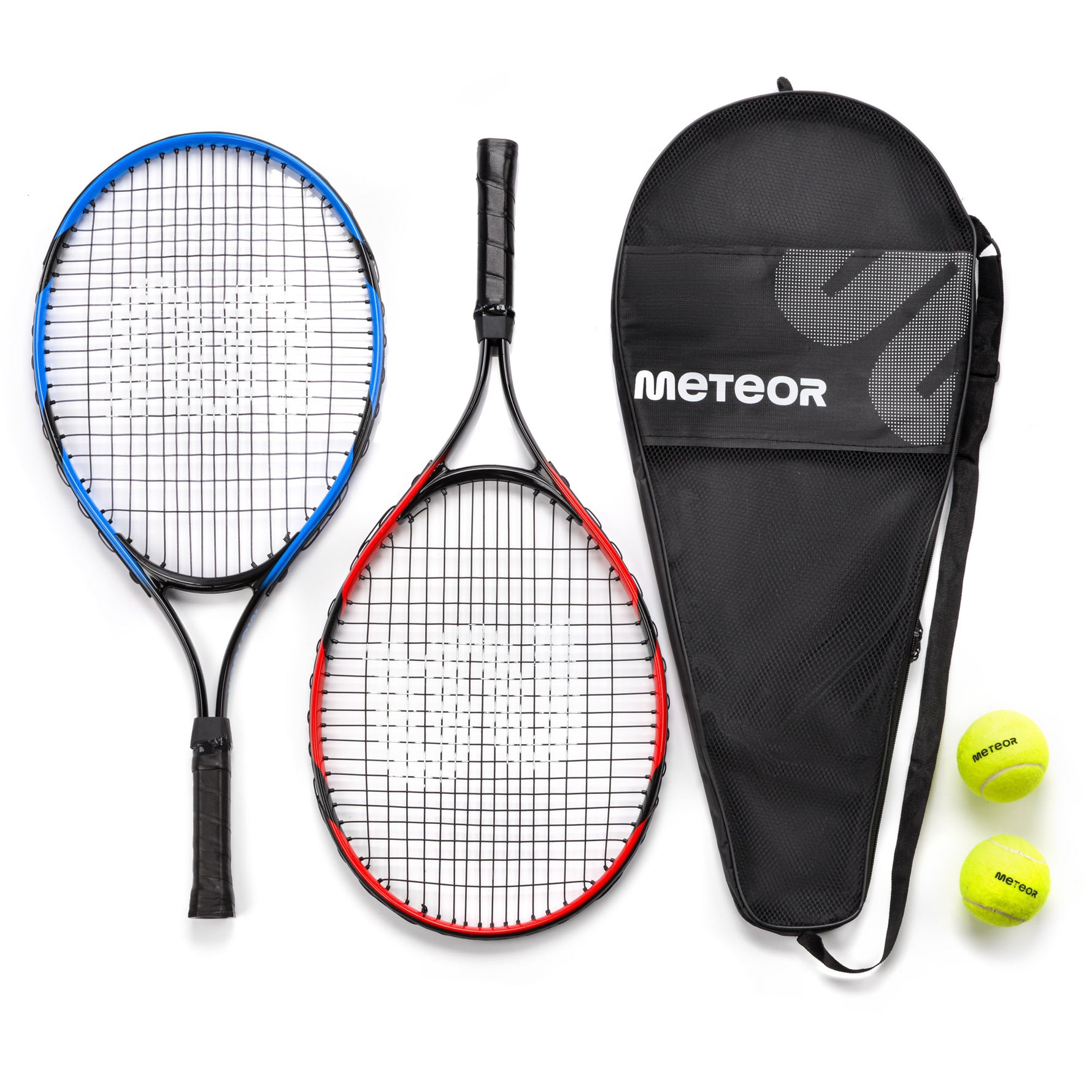 Meteor Clay tenisa komplekts 2 raketes, 2 bumbiņas, 23 izmērs
