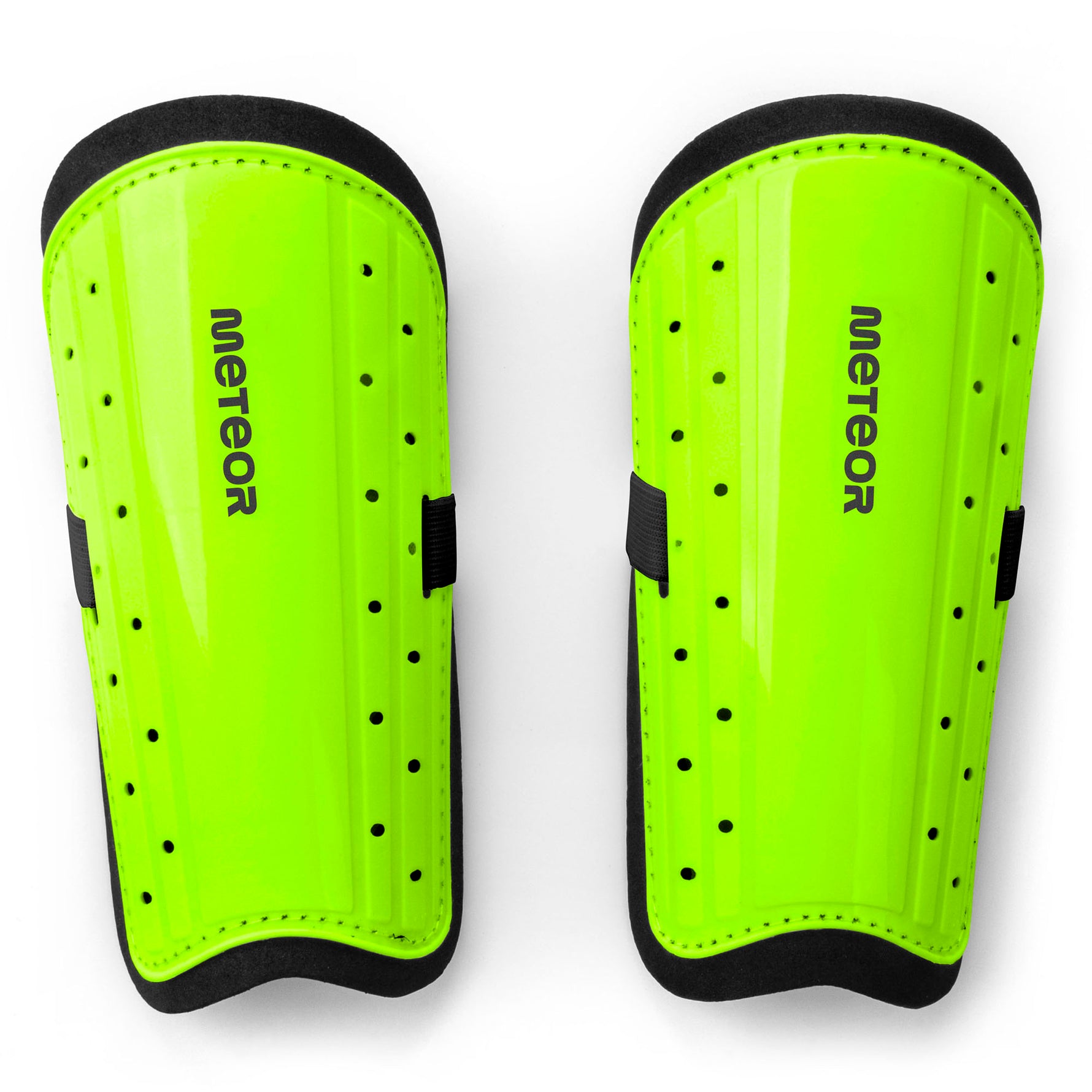 SOCCER SHIN GUARD METEOR L neona zaļš