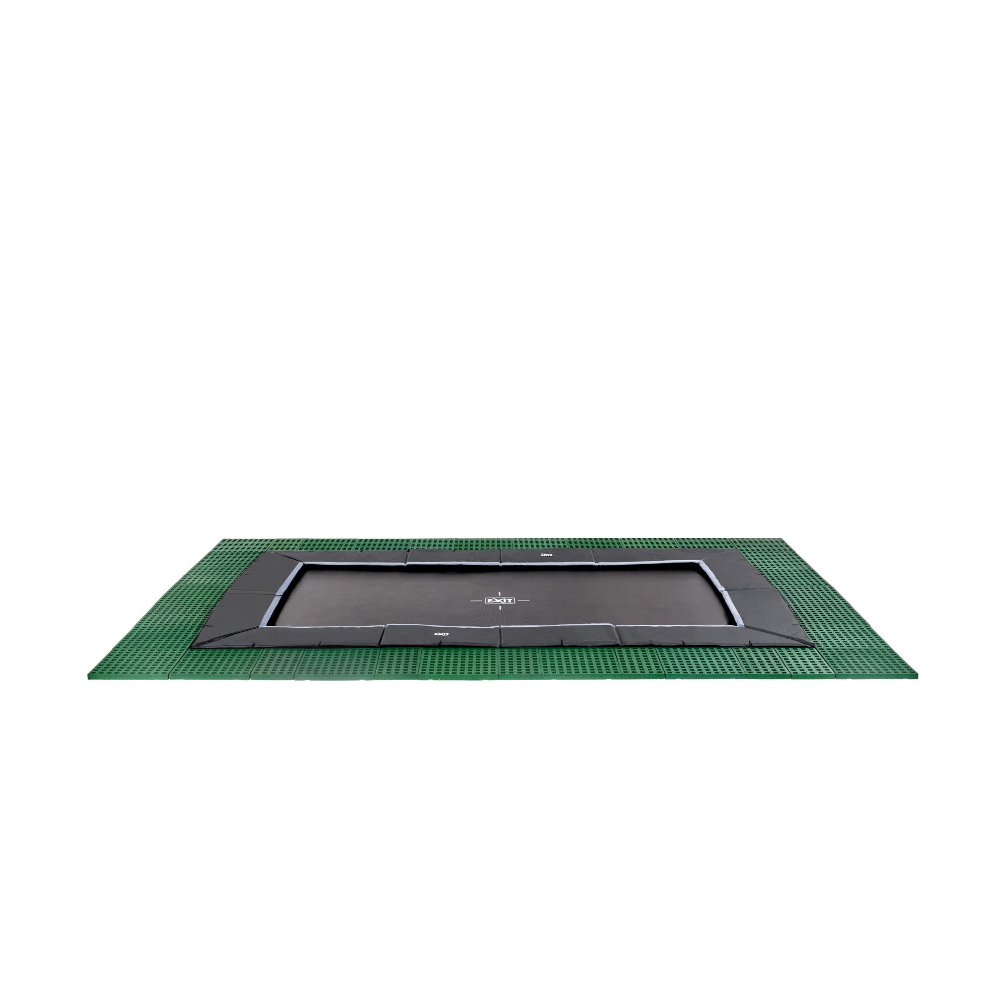 EXIT Dinamiskais zemes līmeņa batuts 244x427cm ar Freezone drošības flīzēm - melns