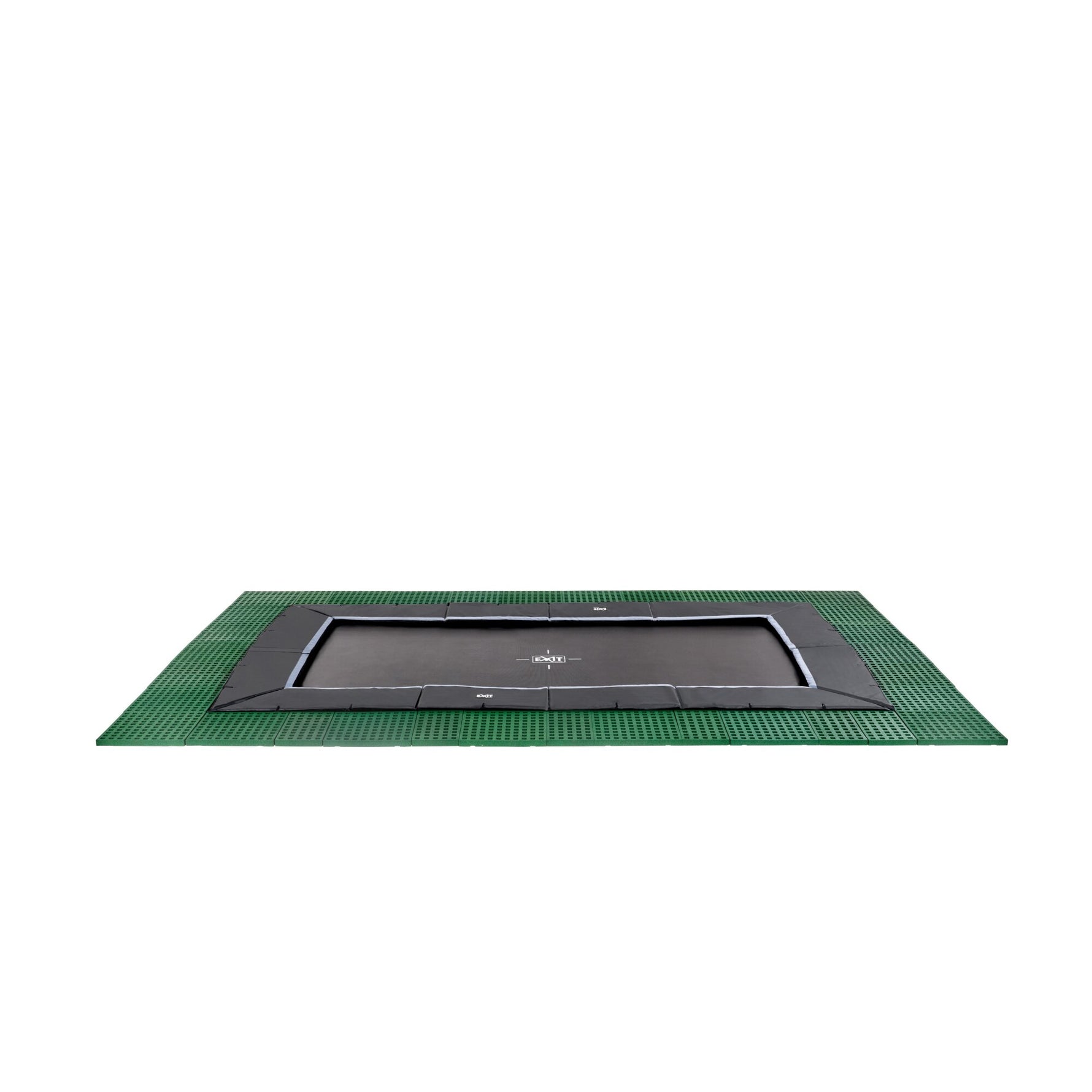 EXIT Dinamiskais zemes līmeņa batuts 244x427cm ar Freezone drošības flīzēm - melns