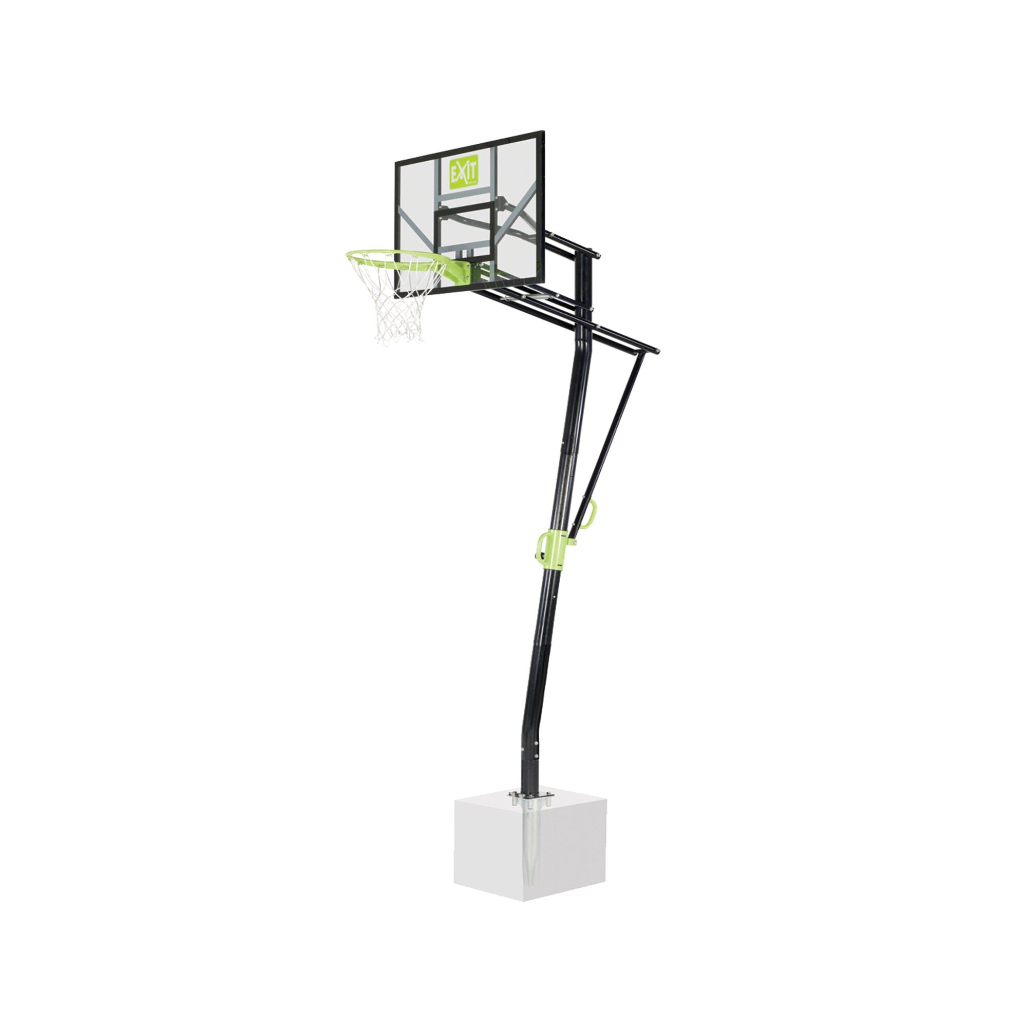 EXIT Galaxy basketbola aizmugure uzstādīšanai uz zemes - zaļa/melna