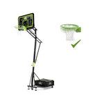 EXIT Galaxy pārvietojamais basketbola grozs uz riteņiem ar dunk hoop - Melna