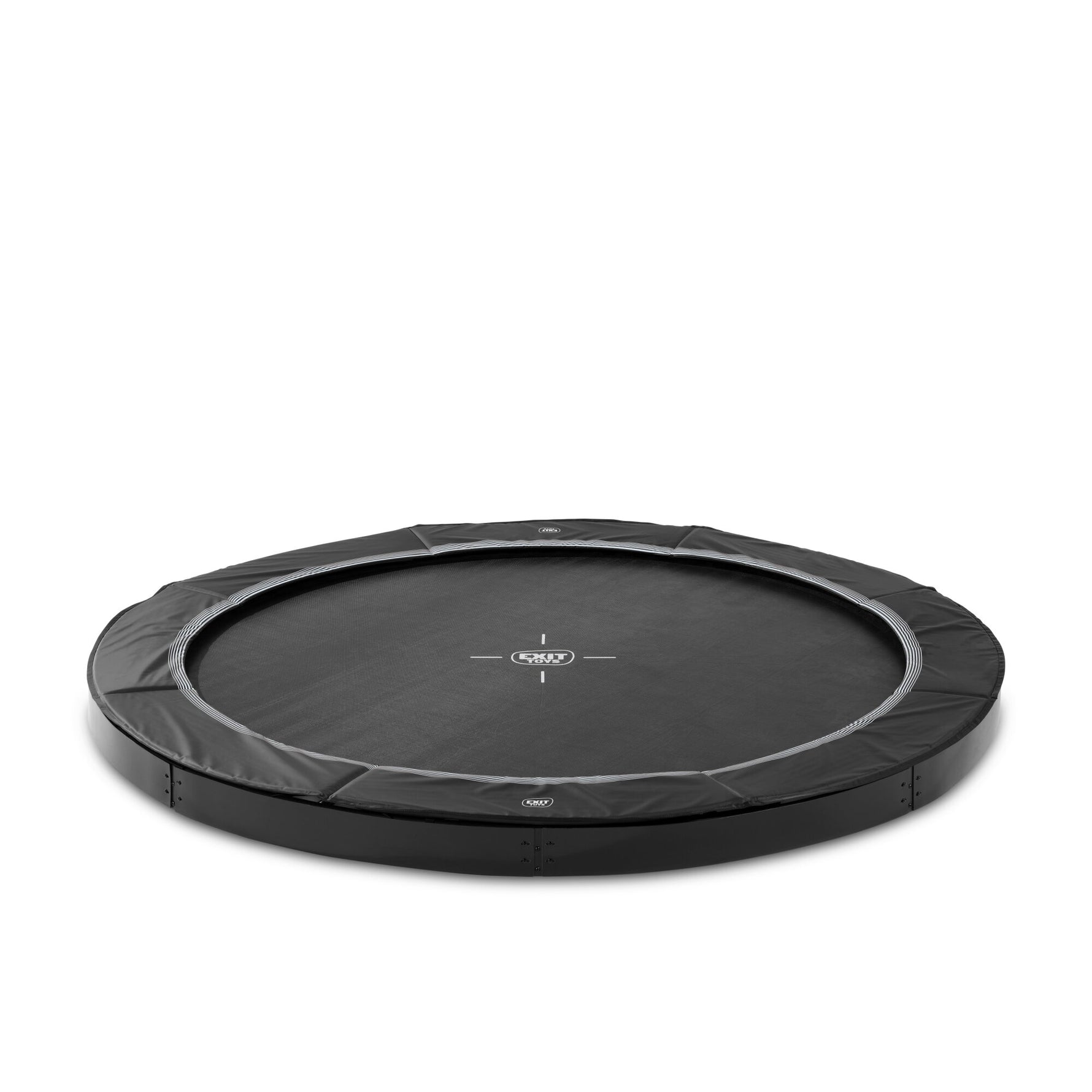 EXIT InTerra zemes līmeņa sporta batuts ø427cm - melns