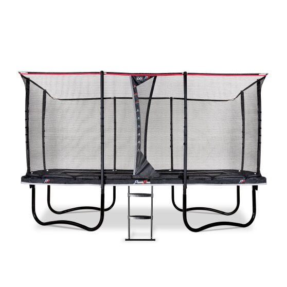 EXIT PeakPro batuts 244x427cm ar aizsargtīklu - melna