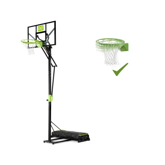 EXIT Polestar portatīvais basketbola statīvs ar dunk grozu - zaļa / melna