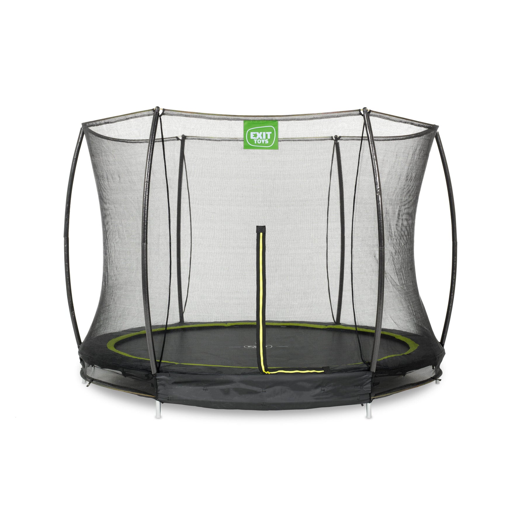 EXIT Silhouette zemes batuts ø244cm ar drošības tīklu - melns