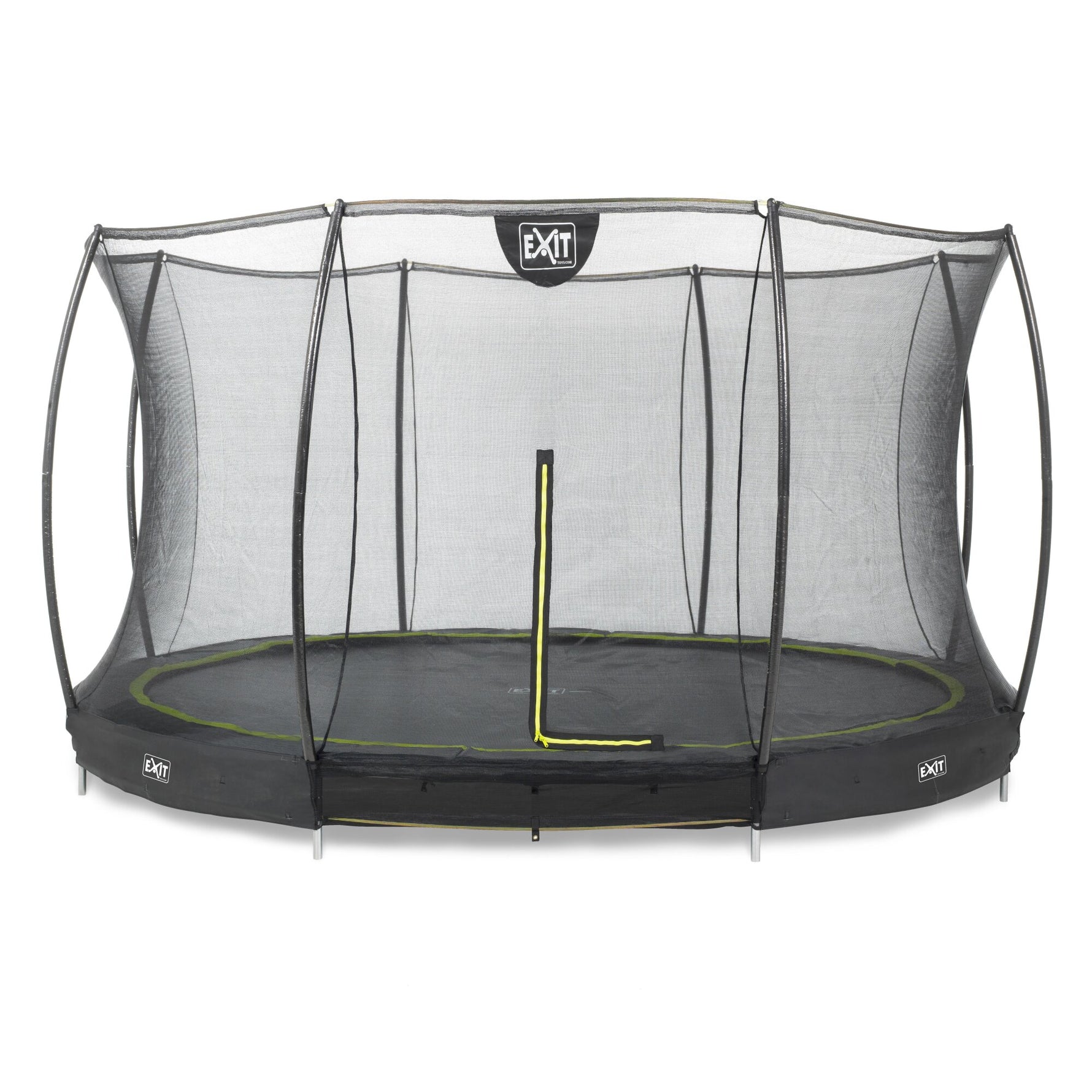 EXIT Silhouette zemes batuts ø427cm ar drošības tīklu - Melns
