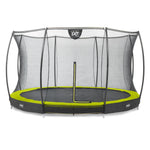 EXIT Silhouette zemes batuts ø427cm ar drošības tīklu - zaļš