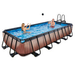 Baseins EXIT Wood 540x250x100cm ar smilšu filtru - brown