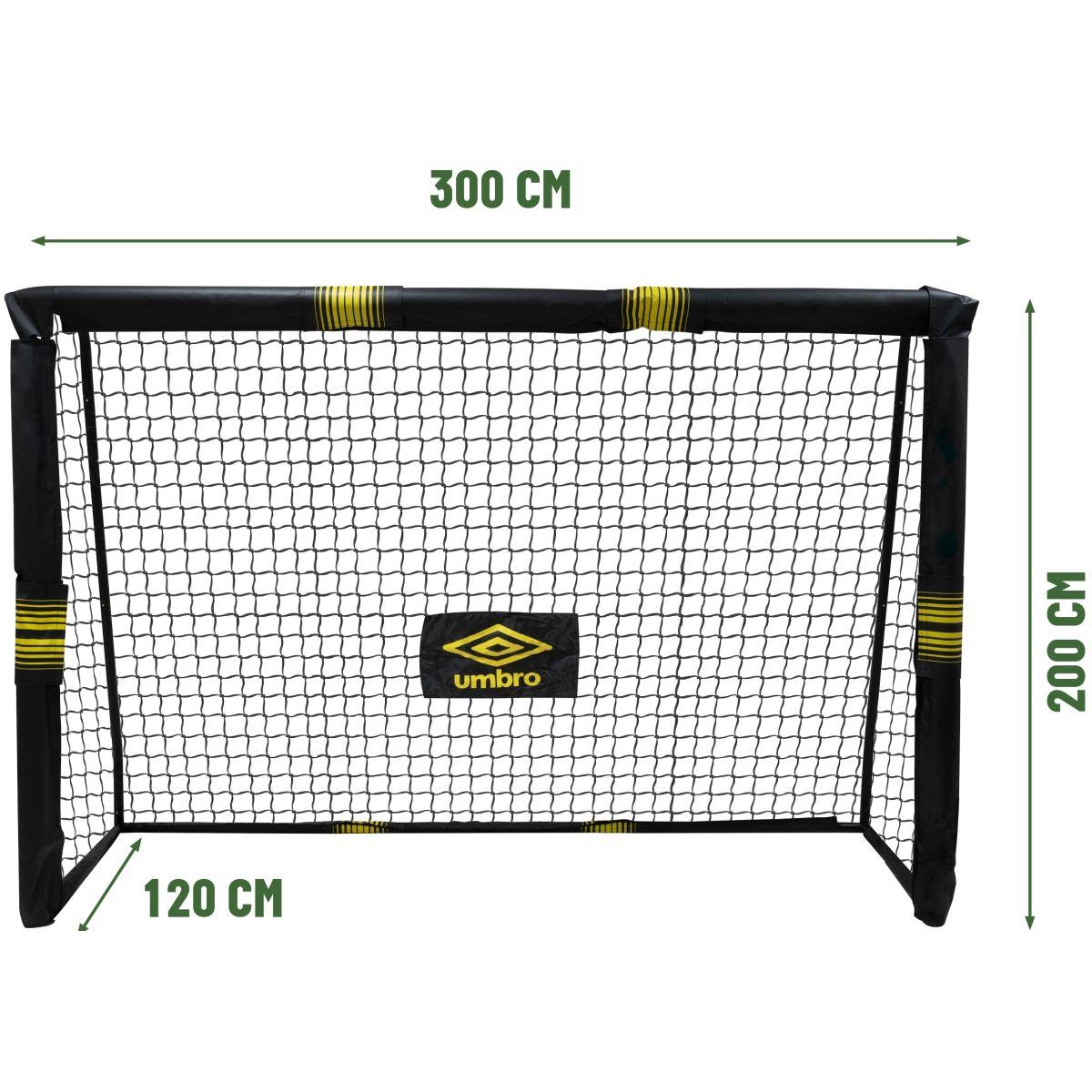 FUTBOLA VĀRTI AR TĪklu 300x200x120cm PRO TECH UMBRO