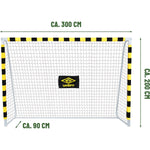 FUTBOLA VĀRTI AR TĪklu 300x200x90cm UMBRO