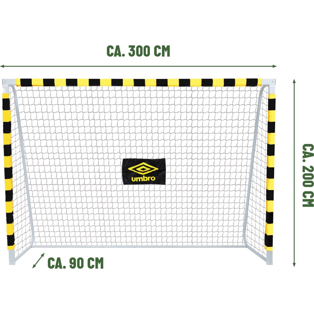 FUTBOLA VĀRTI AR TĪklu 300x200x90cm UMBRO