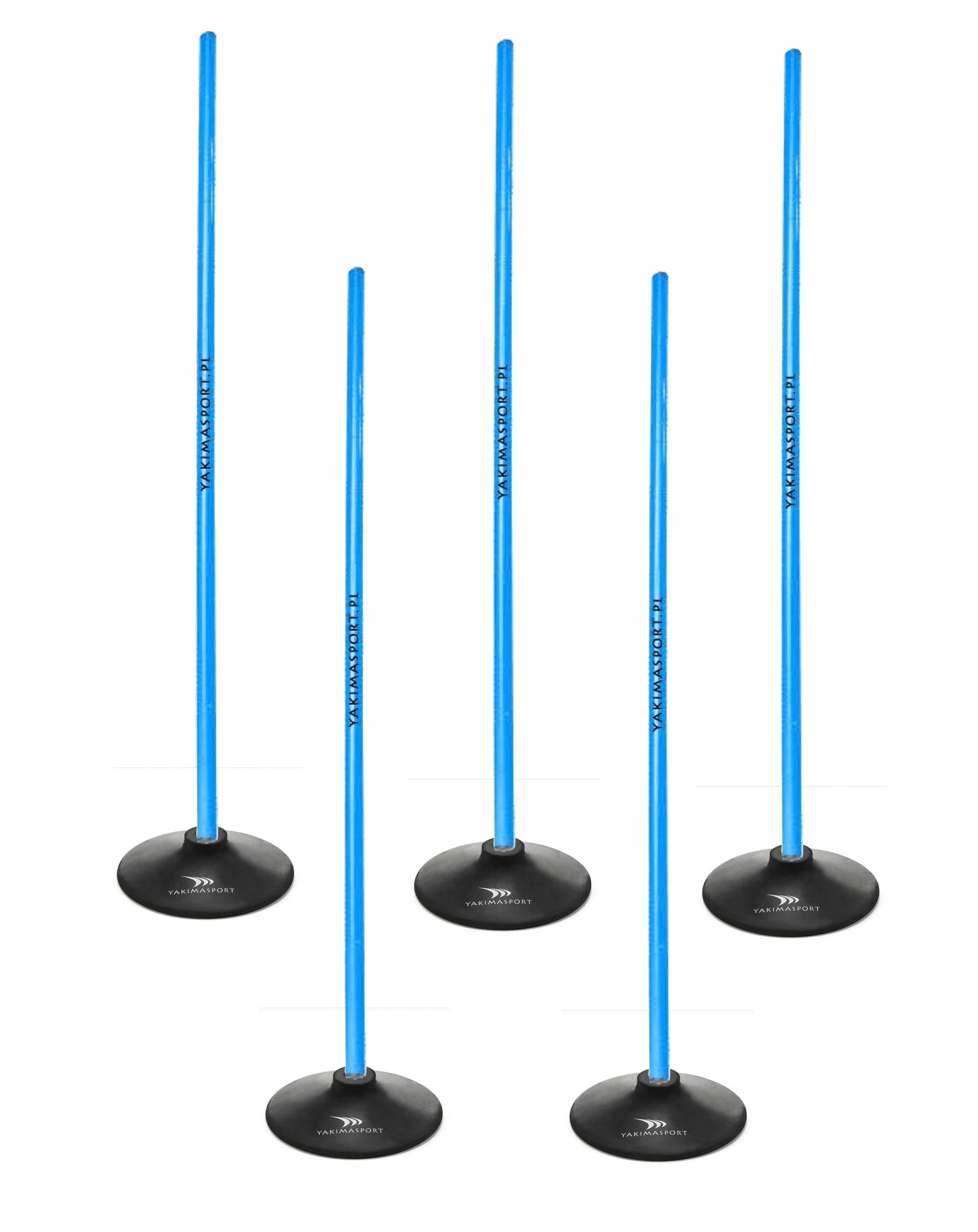 Šķēršļu josla slaloms 160 cm nūjas + pamatne 1,5 kg, zila, Yakimasport