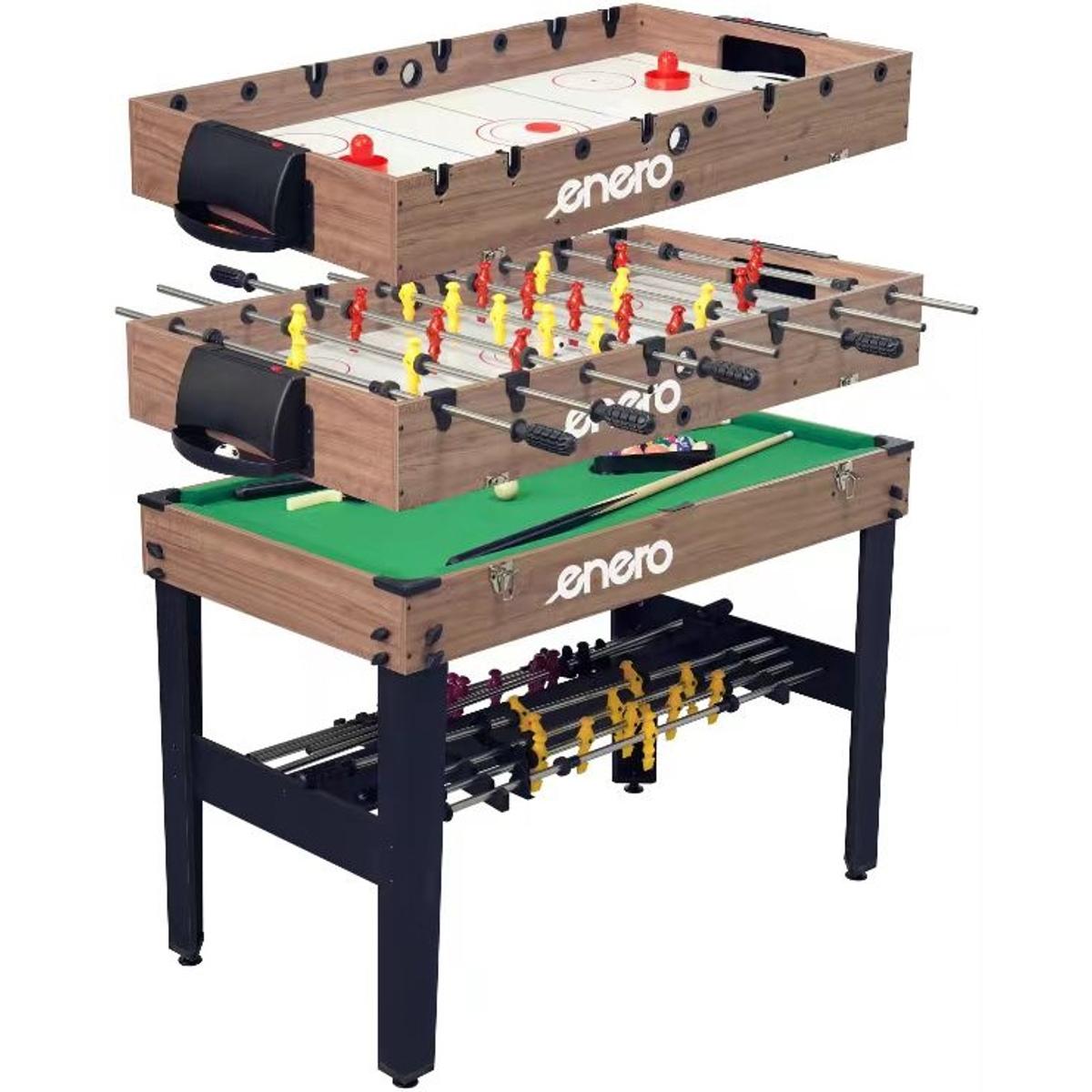 3IN1 KOKA FUTBOLA SPĒLES GALDS BILLIARD HUMBERGOT 121x61x81cm
