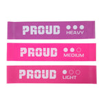 Pretestības gumiju komplekts MINI BAND WOMEN PROUD