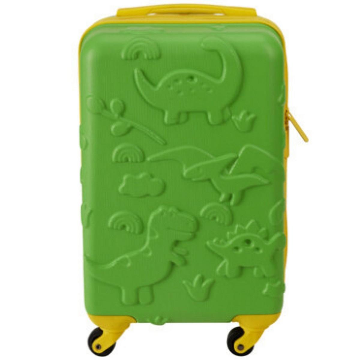 PROWORLD bērnu ceļojumu koferis 45 cm - zaļš (dino)