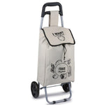 Iepirkumu soma ar ratiņiem uz riteņiem un rāmi 25L ​​Pelēka