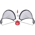 2 POP UP FUTBOLA VĀRTU KOMPLEKTS 120x86x86cm DUNLOP + Aksesuāri