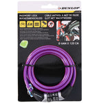 Dunlop spirālkoda velo slēdzene 0.6x120cm - violeta