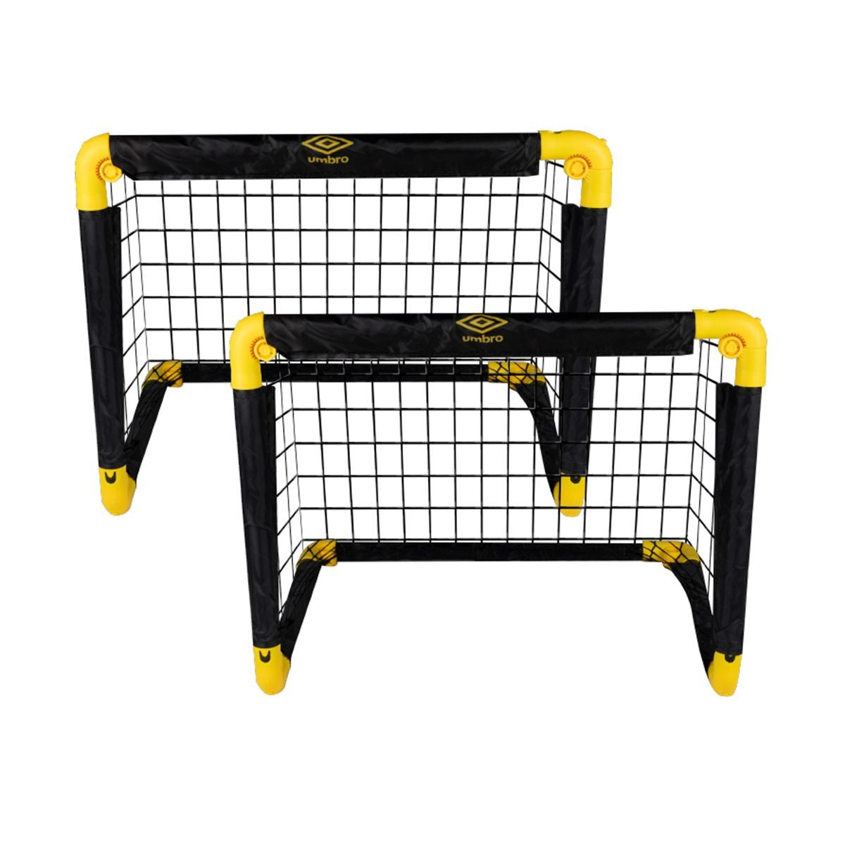 2 futbola vārtu komplekts ar tīklu 55x44x44cm UMBRO