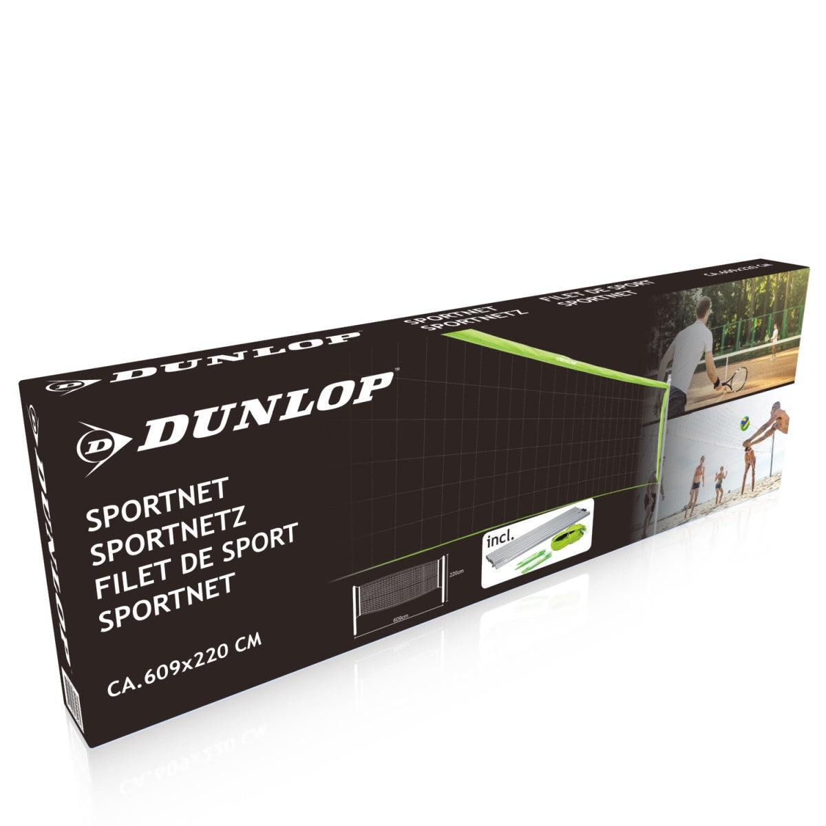 Sporta tīkls badmintona volejbolam Dunlop 609x220cm