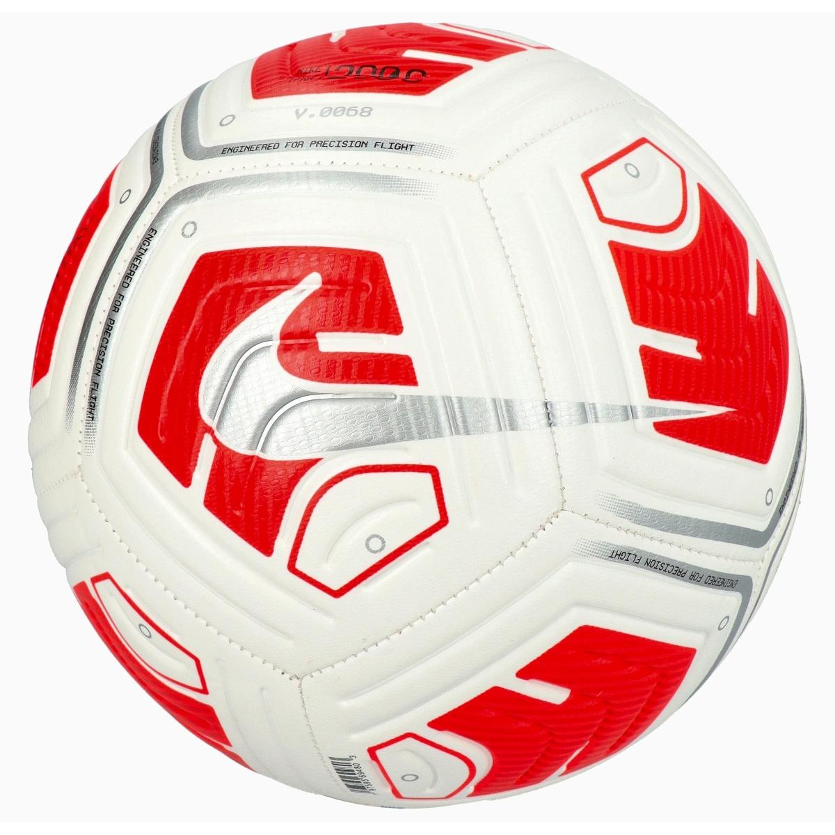 NIKE STRIKE FUTBOLA BUMBA 290G BALTA/SPILGTI SARKANA/SUDRABA S.5