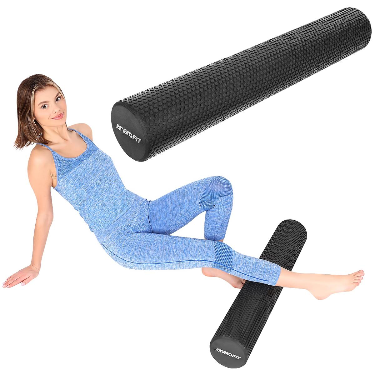 Fitnesa jogas rullītis EVA 15x60cm ar uzgriežņiem ENERO FIT