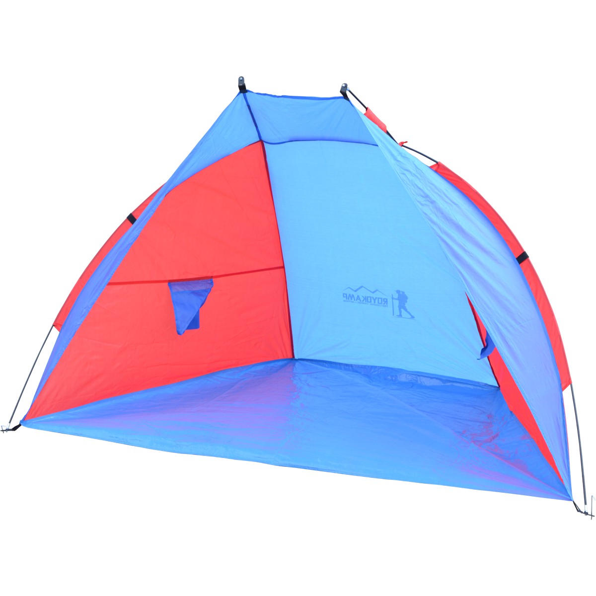 Telts pludmales segums Saule 200x120x120cm zilā un sarkanā Enero Camp