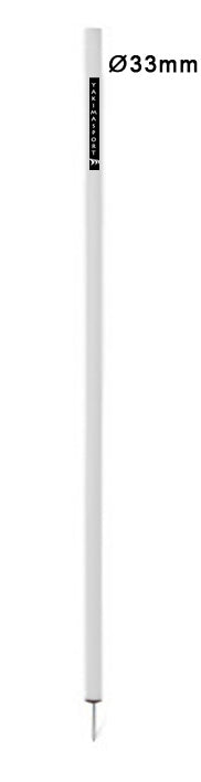 Treniņu un slaloma nūja ELITE 33mm 170 cm White Yakimasport
