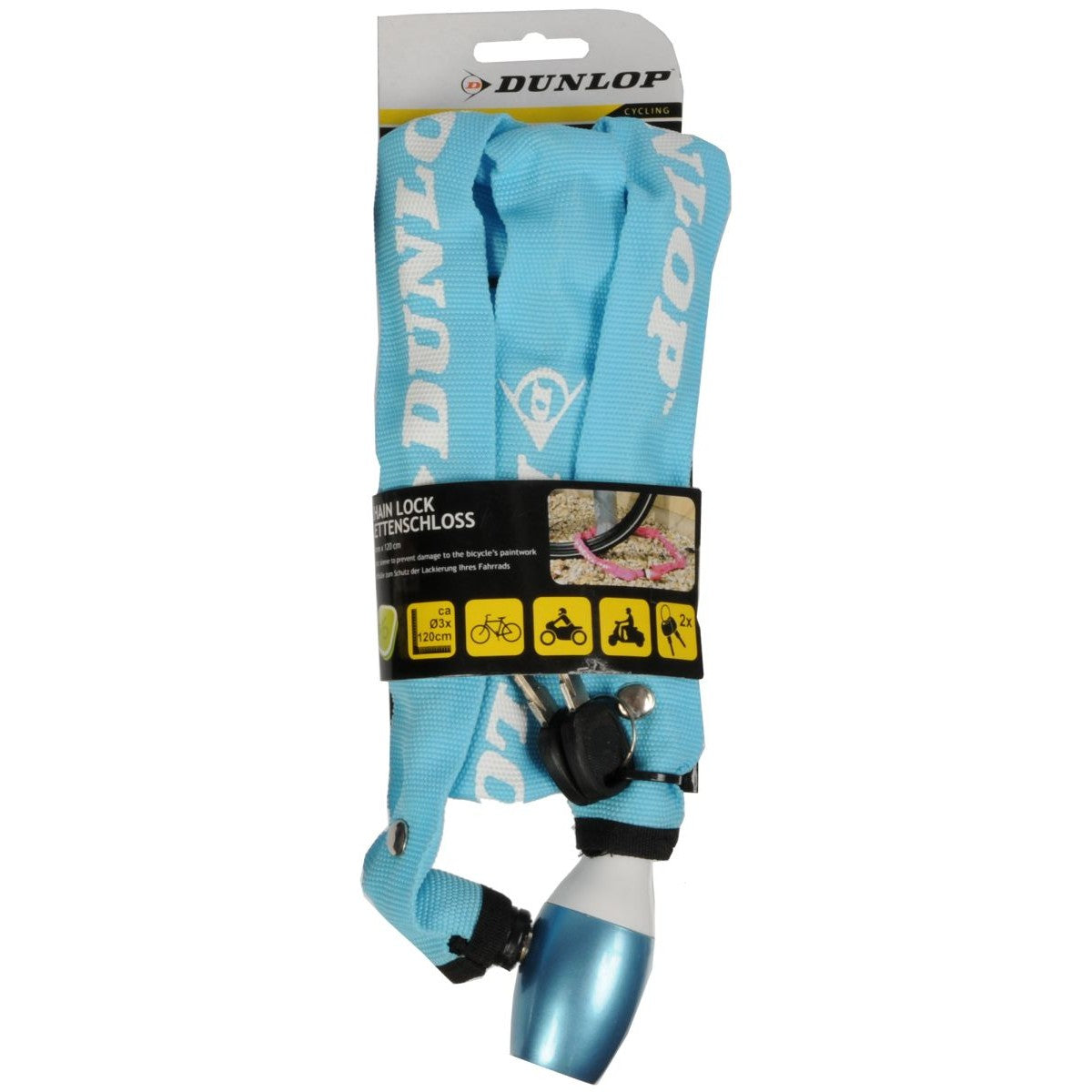 Velosipēda slēdzenes ķēdes slēdzene 120cm Dunlop