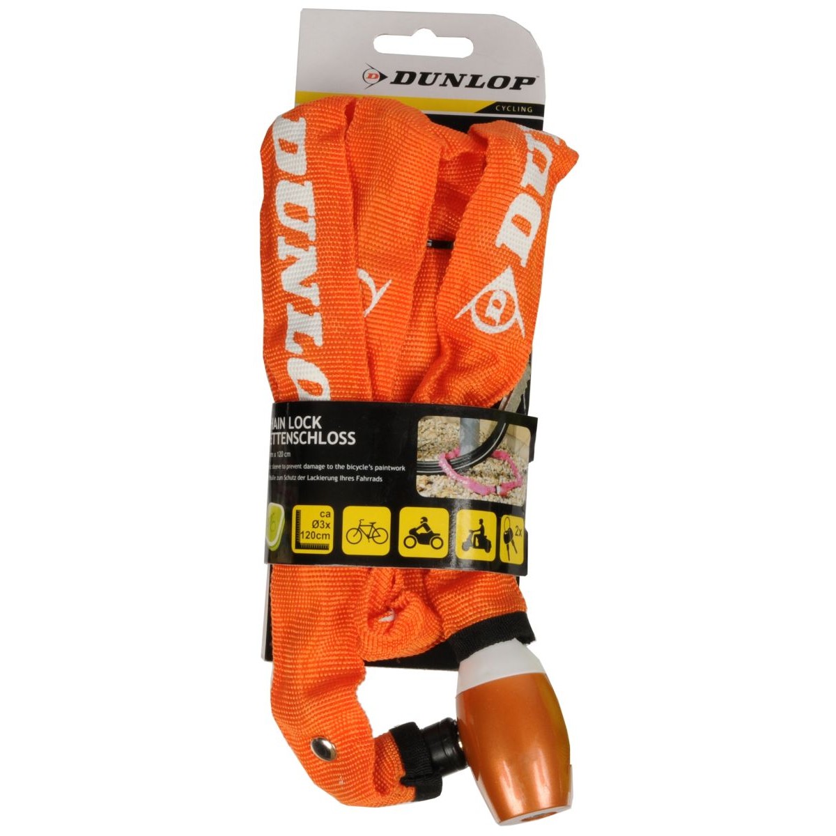 Velosipēda slēdzenes ķēdes slēdzene 120cm Dunlop