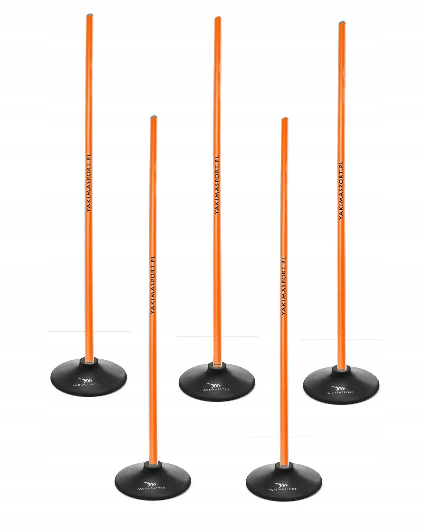 Šķēršļu josla slaloms 160 cm nūjas + pamatne 1,5 kg oranža Yakimasport