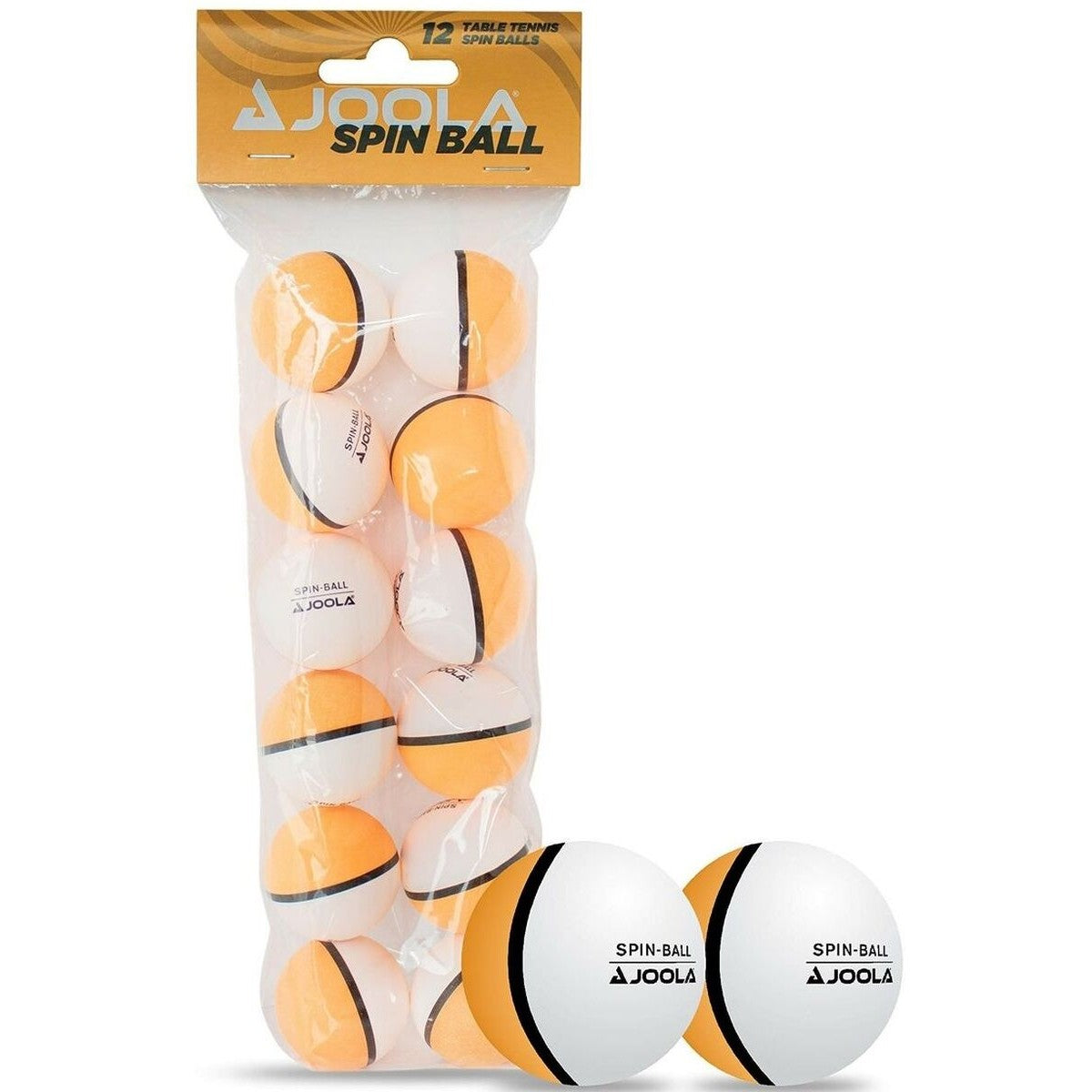 Trīszvaigžņu galda tenisa bumbiņas JOOLA SPINBALL 12gab