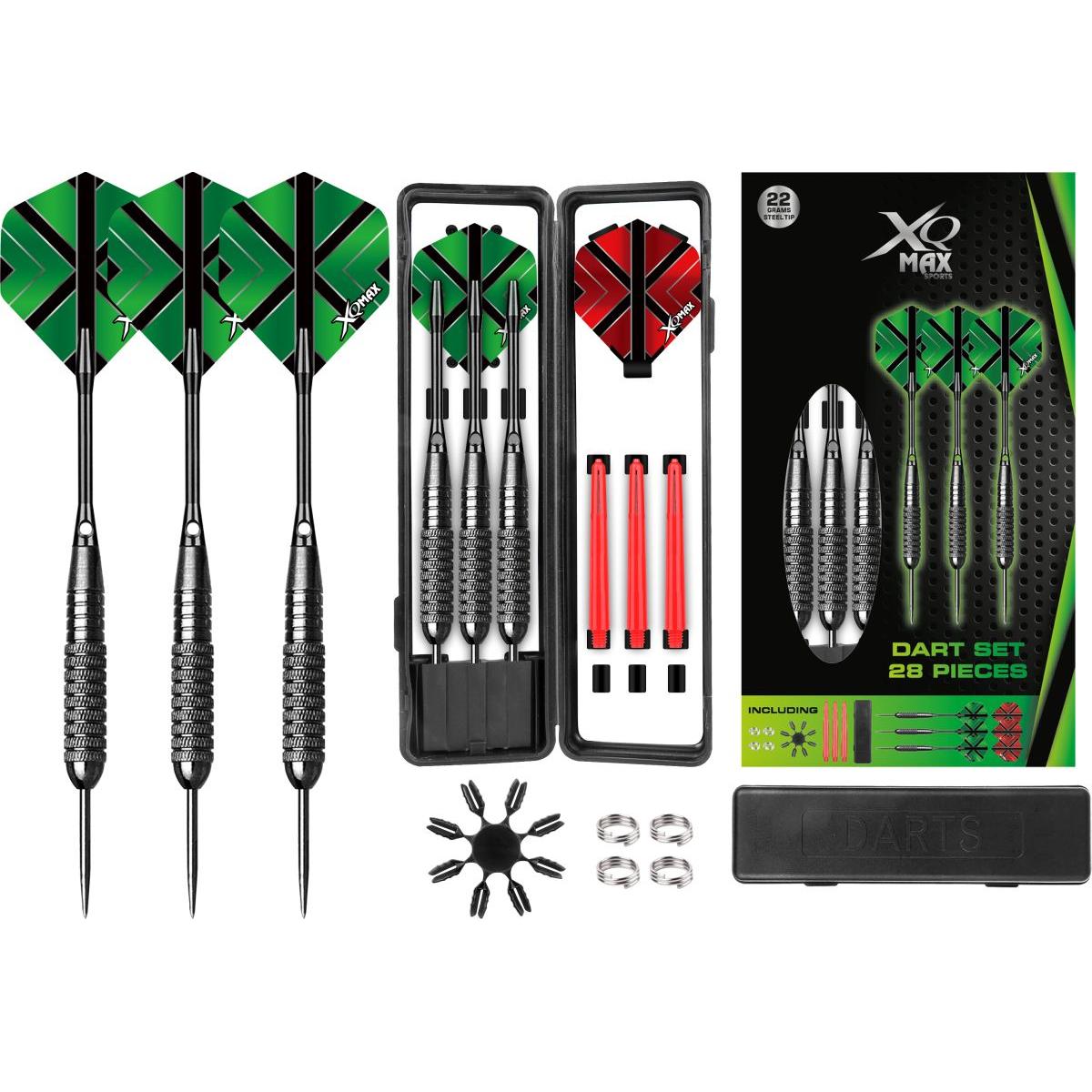 DARTS METAL DARTS 3 GAB. 22G KASTĒ XQMAX GREEN 28 GAB