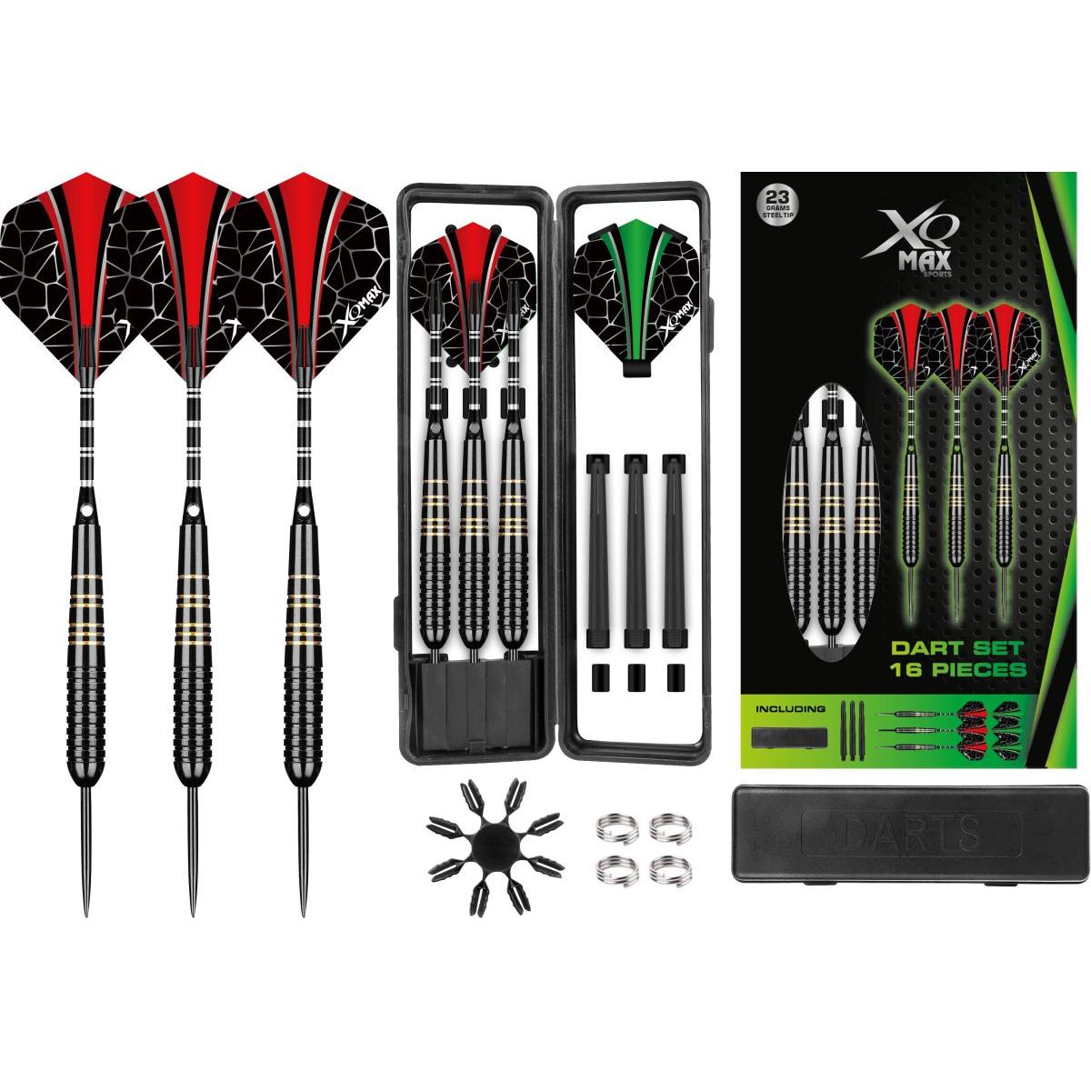 DARTS METAL DARTS 3 GAB. 23G BOX XQMAX GREEN 16 GAB