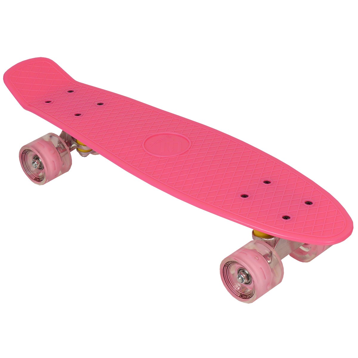 Plastmasas skeitbords 22 collu Enero Pink Led