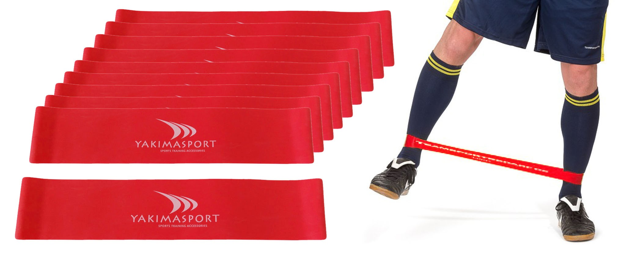 Fitness gumija - 20 gab. RED Yakimasport vidējas pretestības lentu komplekts