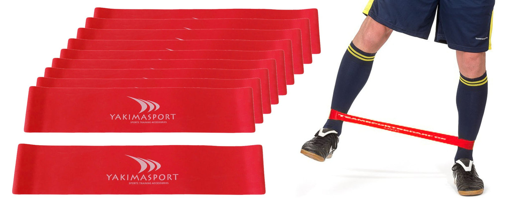 Fitness gumija - 20 gab. RED Yakimasport vidējas pretestības lentu komplekts